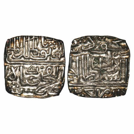 Malwa Sultanate, Silver 1/2 Tanka, 5.52g, Ghiyath Shah (AH 873-906 / 1469-1500 AD), al wat