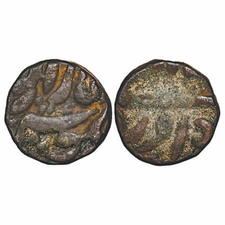 Akbar, Copper ½ Dam, 10.00g, Balapur Mint, Month Amardad. KM 23.11. Very Fine, Very Scarce