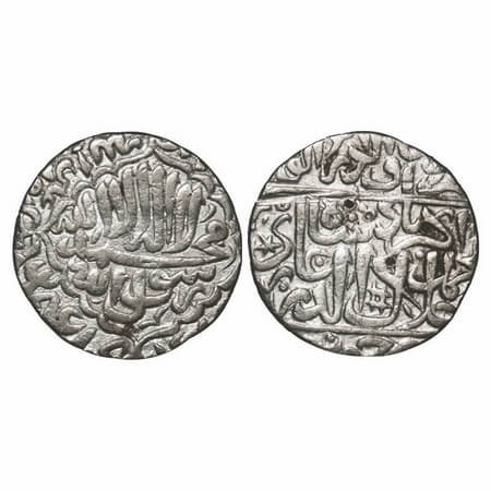 Akbar, Silver Rupee, 11.03g, Jaunpur Mint, no date. KM 80.10. Very Fine+, Scarce.