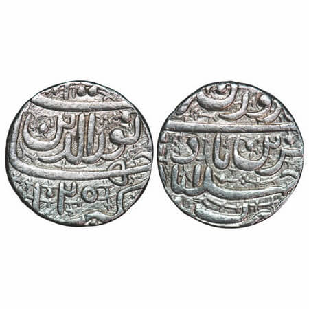 Jahangir (AH 1014-1037/1605-1627 AD), Silver Rupee, 11.40g, Ahmadabad Mint, 'Muzaiyan' cou
