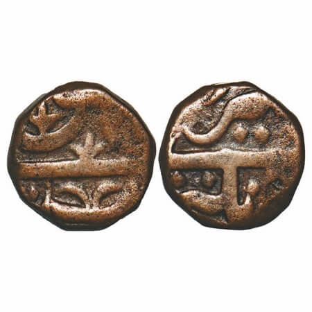 Jahangir, Copper 1/3 Falus Nizamshahi Standard, 6.94g, Ahmadnagar Mint. About Very Fine, S