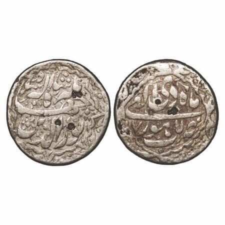 Jahangir, Silver Rupee, 11.26g, Lahore Mint, RY 7, Month 'Di', with ornamental border on b