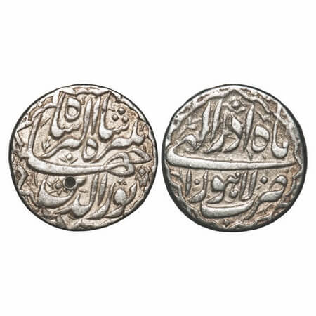 Jahangir, Silver Rupee, 11.31g, Lahore Mint, RY 10, Month 'Azar', with ornamental border o