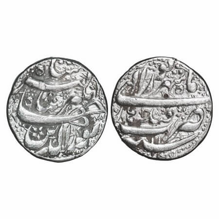 Jahangir, Silver Rupee, 11.34g, Qandahar Mint, 11 RY, 'Shahrewar' Month. KM 145.13. Very F
