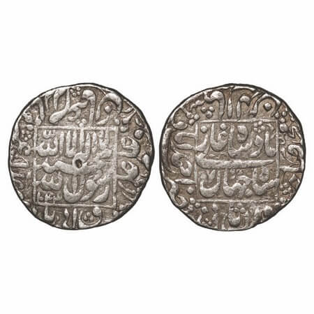 Shah Jahan I, Silver Rupee, 11.36g, Broad flan, Ahmadabad Mint, AH 1043/7 RY, name of four