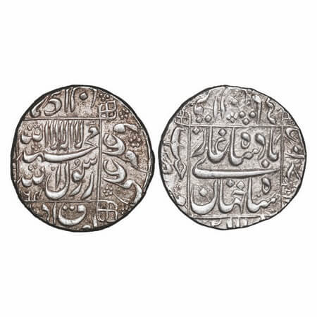 Shah Jahan I, Silver Rupee, 11.50g, Ahmadnagar Mint, AH 1064/27 RY, mint name on right mar