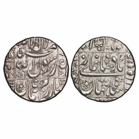 Shah Jahan I, Silver Rupee, 11.496g, Daulatabad Mint, AH 1066, mint name on rev right marg