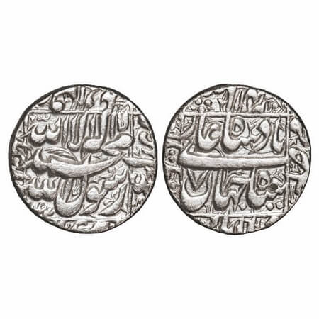 Shah Jahan I, Silver Rupee, 11.28g, Multan Mint, AH (10)44/7 RY, mint name on rev left mar