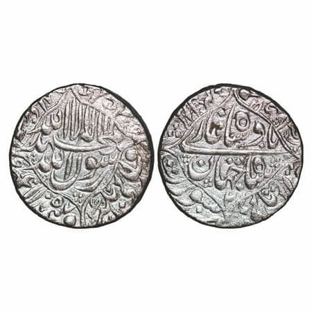Shah Jahan I, Silver Rupee, 11.33g, Surat Mint, AH 1057/20 RY, name of four caliphs and ka