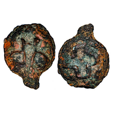 Post Mauryan, Vidarbha, (c. 200-100 BC), Cast Copper Unit, 11.83g, 22.79x28.63mm, Obv: Thr