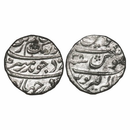 Aurangzeb, Silver Rupee, 11.51g, Alamgirpur (Bhilsa) Mint, AH 1106/38 RY, complete mint na