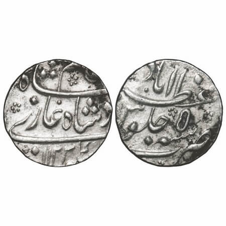 Shah Alam Bahadur, Silver Rupee, 12.01g (heavy weight), Azimabad Mint, AH 1123/5 RY. KM 34