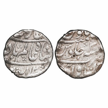 Shah Alam Bahadur, Silver Rupee, 11.29g, Itawa Mint, AH 1120/3 RY. KM 347.8. About Very Fi