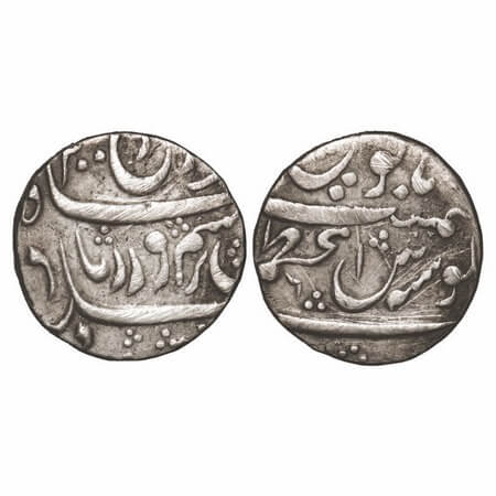 Farrukhsiyar, Silver Rupee, 11.26g, Azamnagar Mint, RY 6. KM 377.12. About Very Fine, Scar
