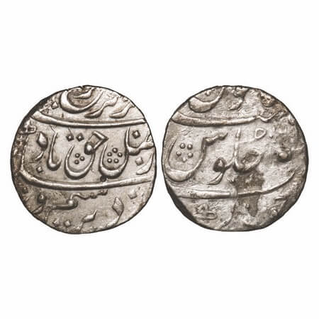 Farrukhsiyar, Silver Rupee, 10.84g, Junagadh Mint, RY 4. KM 377.8. About Very Fine, Scarce