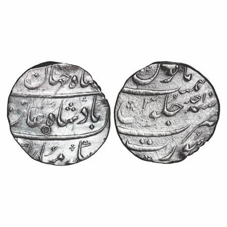 Shah Jahan II, Silver Rupee, 11.35g, Surat Mint, AH (11)31 / Ahd (1) RY, Broad Flan. KM 41