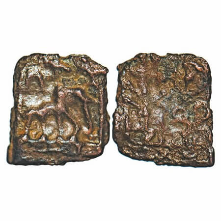 Kaushambi (Vatsa), (c.200-100 BC), 'Elephant facing Right' type, Cast Copper, 0.92g, 09.94