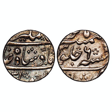 Alamgir II, Silver Rupee, 11.61g, Murshidabad Mint xxx3/6 RY. KM 460.15, Extremely Fine, R
