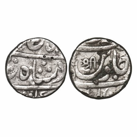 Maratha Confederacy, Silver Rupee, 9.00g low weight, (Chakan Mominabad) Mint hardly seen, 