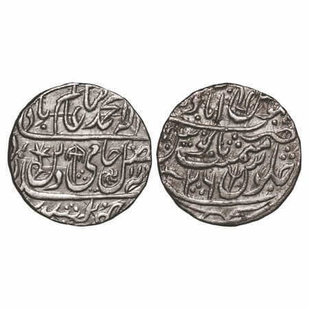Maratha Confederacy, Silver Rupee, 10.96g, (Brindaban) Muminabad Mint , Vrindavan, 26 RY, 