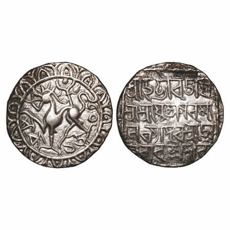 Tripura, Silver Tanka, 10.61g, Amara Manikya (SE 1499-1508 / 1577-1586 AD), Saka 1503, cit