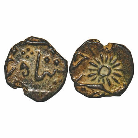 Baroda, Copper ½ Paisa, 3.00g, Sayaji Rao II (AH 1235-1264/1819-1847 AD), Baroda Mint, INO