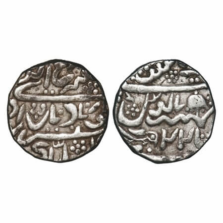 Jaisalmir, Silver Rupee, 10.43g, Ranjit Singh (1846-1864 AD), Akhey Shahi, 22 RY Frozen, D