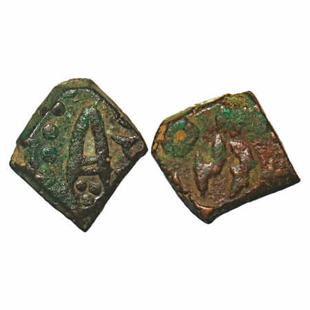 Jhabua, Copper 1/2 Kachha Paisa, 6.78g, British Protectorate, Gopal singh (VS 1897-1952/18