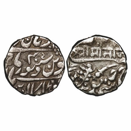Jodhpur, Silver Rupee, 11.32g, Jaswant Singh (1873-1895 AD), (Pali) Nagaur Mint, INO Queen