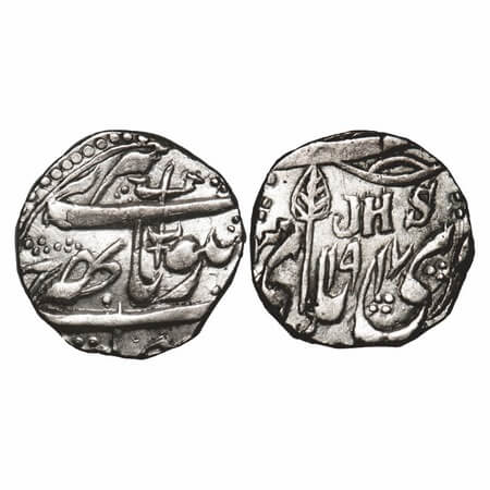Kashmir, Silver Kham Rupee, 10.66g, Ranbir Singh (VS 1914-1942 / 1857-1885 AD), JHS series