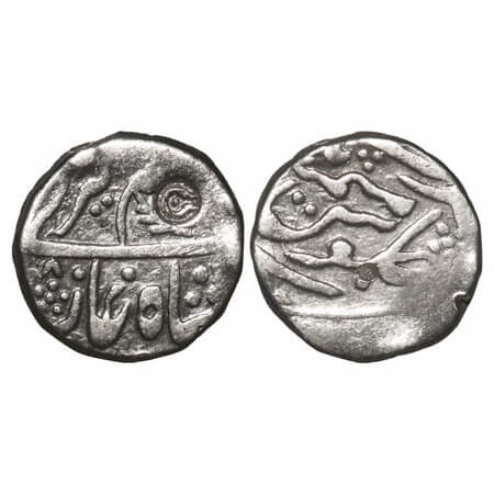 Mewar, Silver Rupee, 10.82g, British Protectorate Issues, (Chitor) Mint (Dar ul Khilafat S