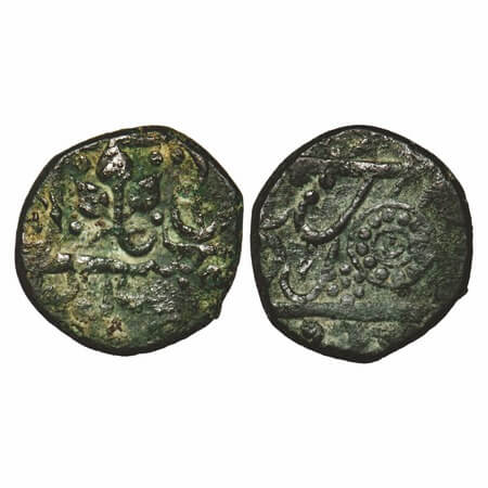 Ratlam, Copper Paisa, 12.19g, Anonymous hammered coinage, Raij Series, INO Shah Alam II, t