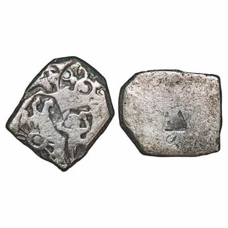Post-Maurya, Punch Marked Coin, (c. 300-250 BC), Mathura region, Silver Karshapana, 3.01g,