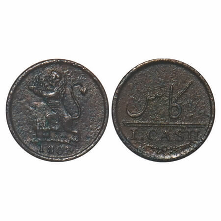 Madras Presidency, Copper I/1 Cash, Struck at Soho Mint, (1803-1808 AD Issue). 1803, Obv: 