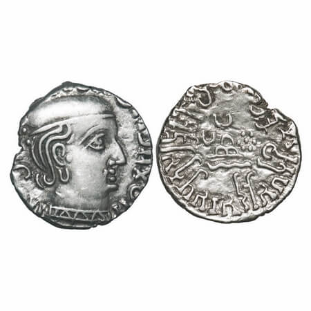 Western Kshtrapas, Kardamaka Family, Prithvisen S/o Rudrasena I (c. 221-222 AD), Silver Dr
