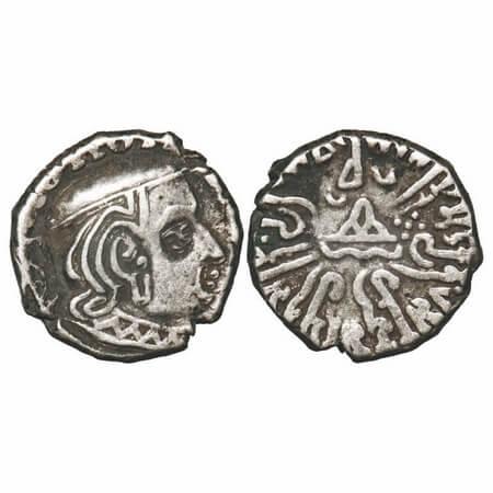 Western Kshatrapas, Kardamaka Family, Visvasimha II S/o Rudrasena (c. 276-280 AD), Silver 