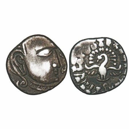 Guptas, Skandagupta (c. 455-480 AD), Madhyadehsa type, Silver Drachma, 2.09g, 12.60X1319mm