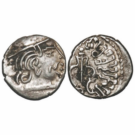 Maitrakas of Vallabhi, ‘Sharva Bhattaraka’ (c. AD 500-600), Silver Drachma, 1.82, 12.99X12