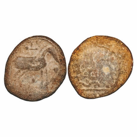 Maharathis, Anantapur Region, Lead Unit, 11.74g, 22.95X22.56mm, Obv: Horse standing to rig