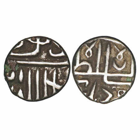 Gujarat Sultanant, 1/4 Tanka, 1.88g, Nasir Al Din Mahmud III (AH 944-961/1537-1553 AD), Ob