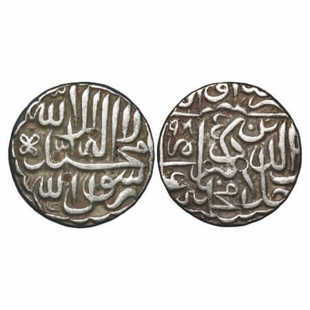 Akbar, Silver Rupee, 11.32g, (Jaunpur) Mint, AH 985. A. Liddle S172 type. Very Fine+, Scar