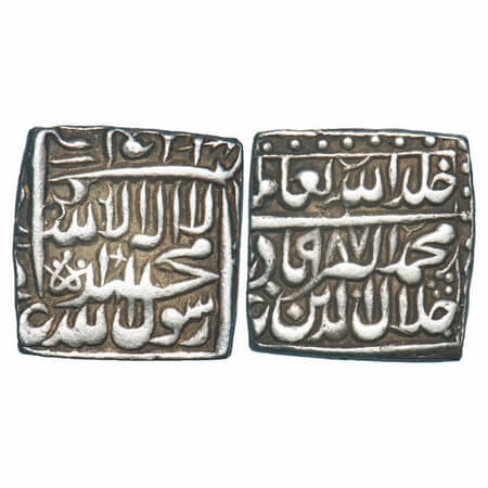 Akbar, Silver Square Rupee (Broad flan), 11.41g, Mint unseen (Lahore as mint mark seen on 