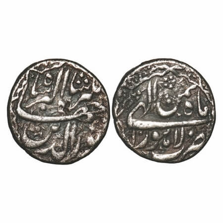 Jahangir, Silver Rupee, 11.00g, Lahore Mint, Ilahi and decorative type, Month 'Bahman', 10