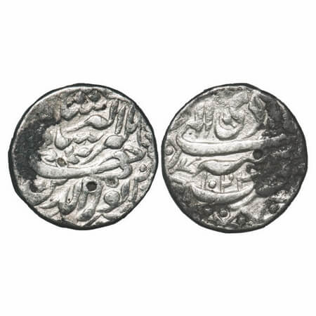 Jahangir, Silver Rupee, 11.36g, Tatta Mint, Ilahi and decorative Type, Month 'Di', AH 1024