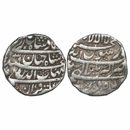 Shah Jahan I, Silver Rupee, 11.32g, Akbarnagar Mint, Month 'Di', AH 1039, four line type. 