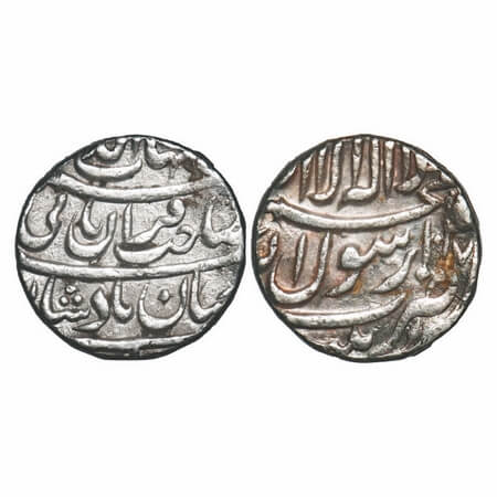 Shah Jahan I, Silver Rupee, 11.37g, Patna Mint, AH 1037, four lines type. KM 222.12. About