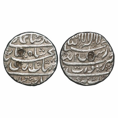 Shah Jahan I, Silver Rupee, 11.28g, Surat Mint, AH 1041, legend in four lines. KM 222.13. 