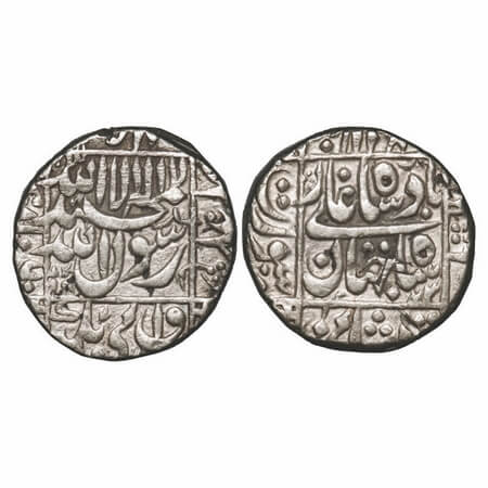 Shah Jahan I, Silver Rupee, 11.43g, Surat Mint, AH 1060/23 RY, both on obverse, legends in
