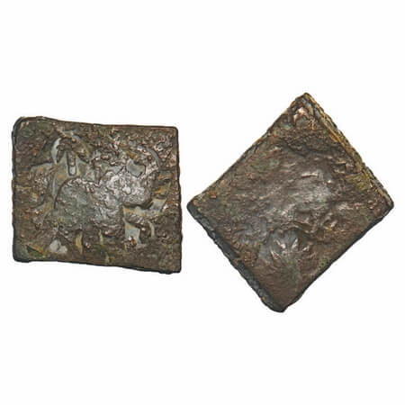 Pre-Satavahana, Uninscribed type, Vidarbha Region, Copper, 10.30g, 18.80X21.57mm, Punch Ma