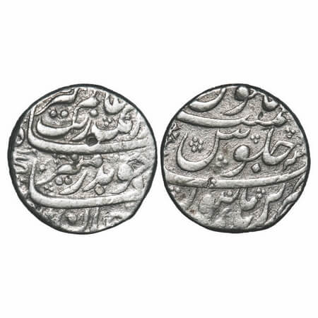 Aurangzeb, Silver Rupee, 11.50g, Burhanpur Mint. KM 300.24. Very Fine, Scarce.